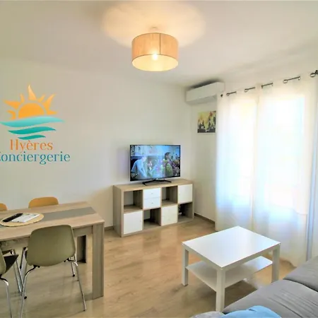 Апартаменты T3-Les Iles- Clim/Pk-Hyeres Centre -Plage 10Min Йер